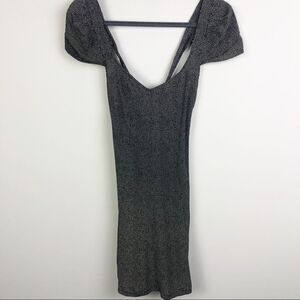 REFORMATION | Polka Dot Cap Sleeve Tie Back Mini Dress Black & White Women’s XS